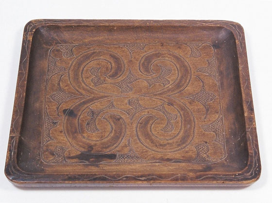 Nibutani carved wooden tray - History