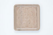 Nibutani carved wooden tray