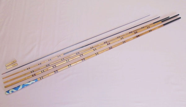 Traditional Japanese high-quality bamboo fishing rods